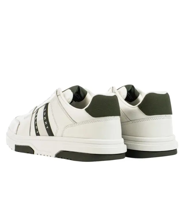 Tommy Hilfiger - Ανδρικά Sneakers The Brooklyn Leather EM0EM01521-M00 Λευκό/Πράσινο 3
