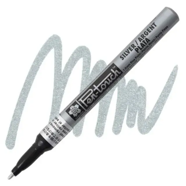 Μαρκαδόρος Sakura Pen-Touch, 1.0mm Fine - Silver
