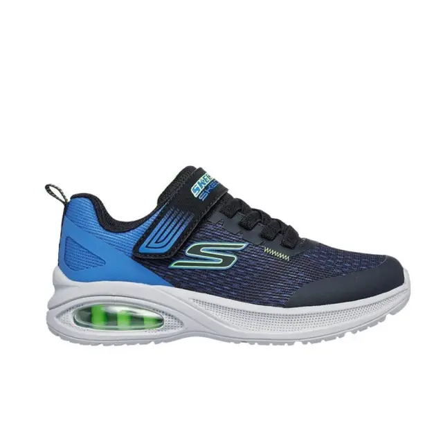 Skechers Lightweight Gore & Strap Microspec (PS) (404105L-BBLM) - Μαύρο-Μπλέ