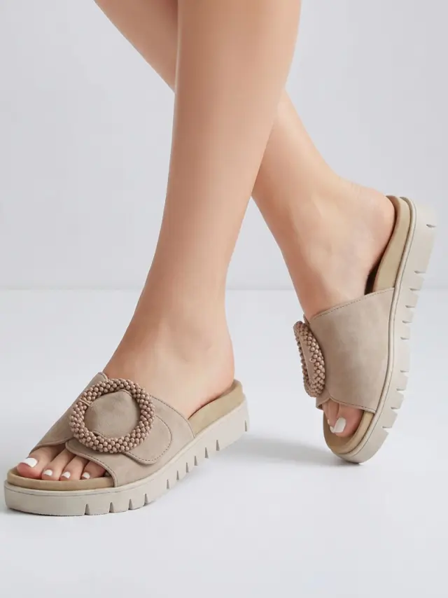 Gabor Παντόφλες Γυναικείο δέρμα Nubuck Καφέ GAB/63745N 14-CARAMEL 2