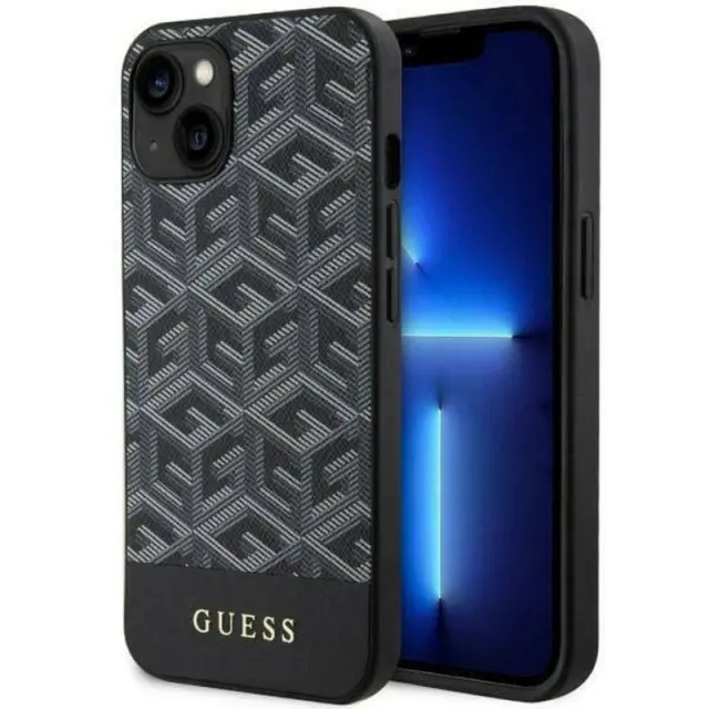 Guess GCube Stripes Back Cover Σιλικόνης Μαύρο (iPhone 14 Plus)