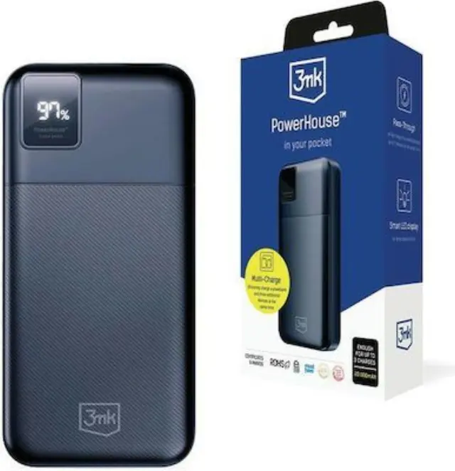 3mk® PowerHouse 20000 mAh Powerbank Multi Charge QC+PD-Black