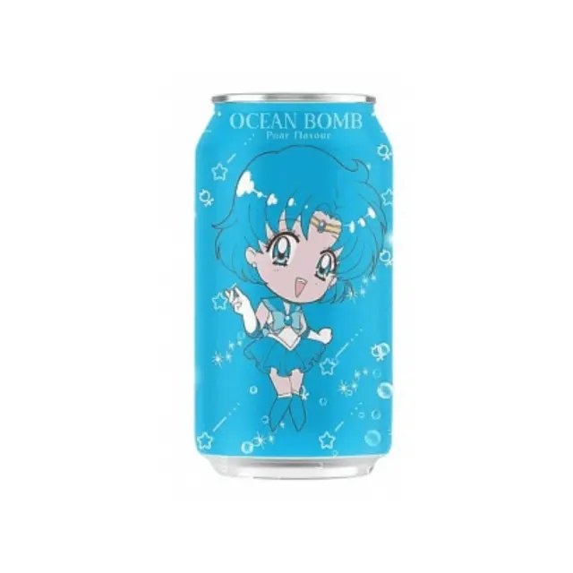 Ocean Bomb & Sailor Moon - Pear Flavour Sparkling Water 330ml