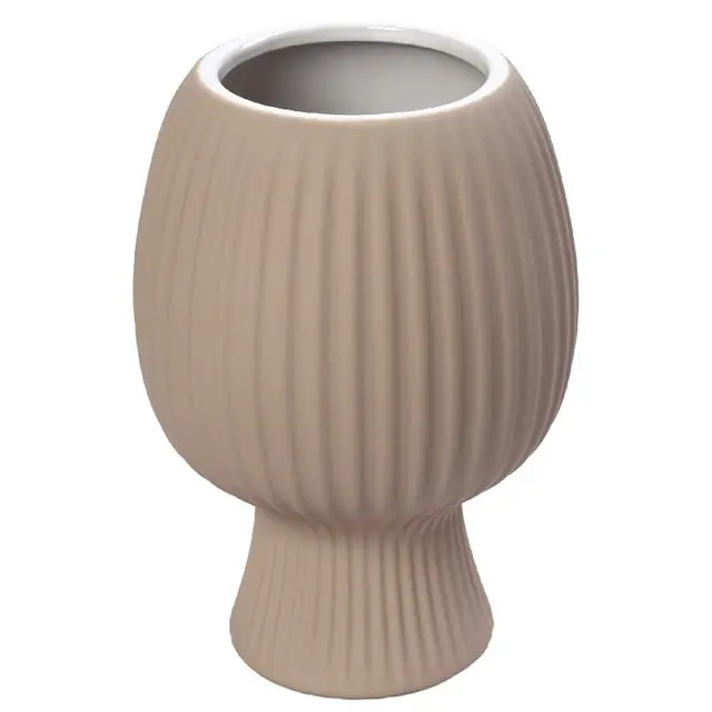 Βάζο κεραμικό μπεζ 15x21, 5cm Espiel KLA326K1