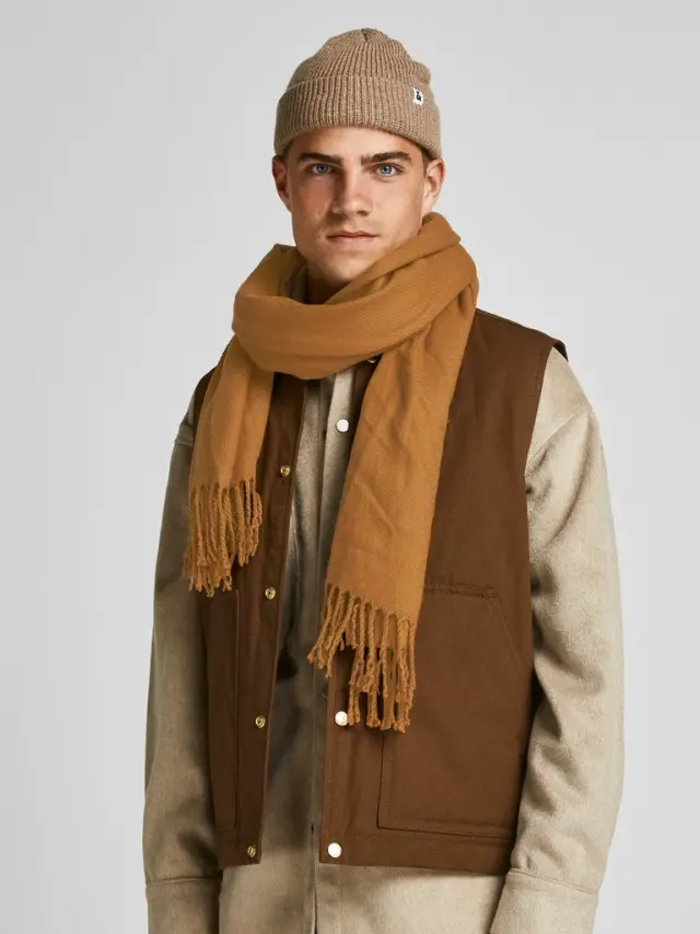 JACSOLID WOVEN SCARF NOOS Rubber