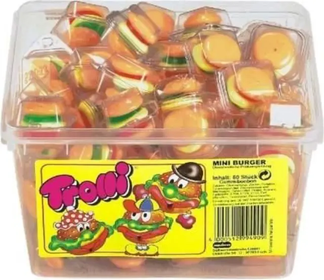 Trolli Mini Burger 60 τεμαχίων (Gluten - Lactose Free) 775gr