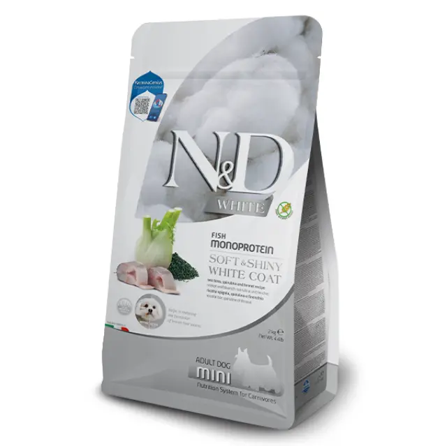 N&D Dog White Sea Bass & Spirulina Adult Mini με Λαβράκι 5kg