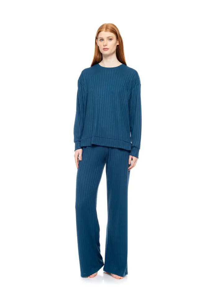 W1826 - Mint - PYJAMA WARM STRIPES