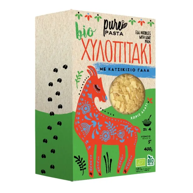 Χυλοπιτάκι με αυγά και κατσικίσιο γάλα 400gr - Pure Pasta