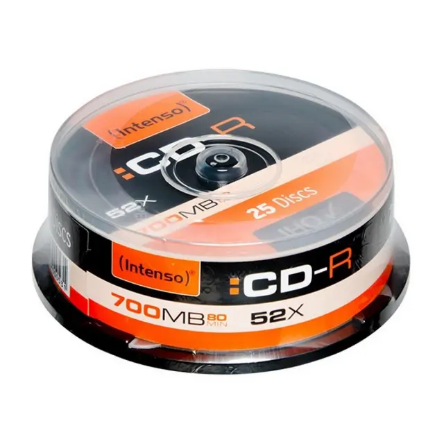 CD-R Intenso 700MB/80MIN 52x Cakebox 25 τεμάχια