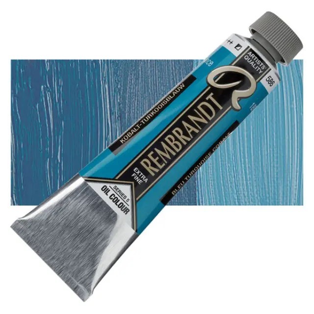 Λάδι Talens Rembrandt - 586 Cobalt Turquoise Blue - 40ml