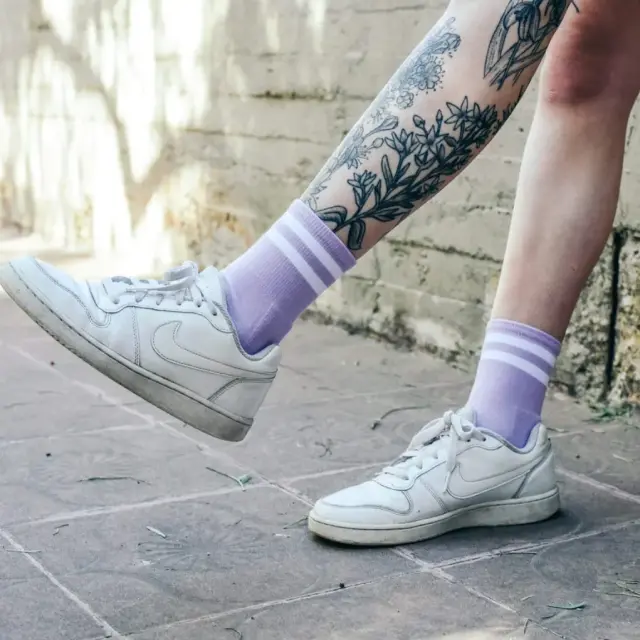 AMERICAN SOCKS Ankle High Violet 3