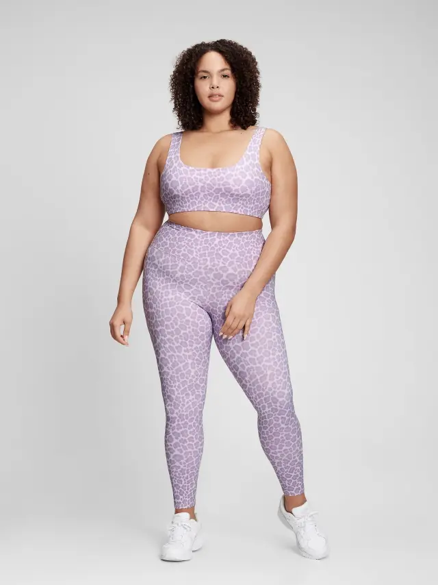 GapFit Print Studio Legging Κολάν purple leopard - XS