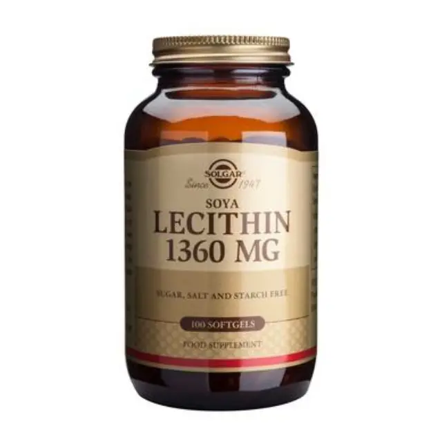 Solgar | Lecithin 1360mg | Συμπλήρωμα Διατροφής με Λεκιθίνη Σόγιας | 100 soft caps