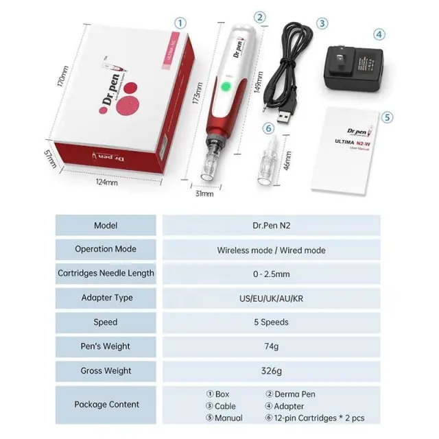 Συσκευή μεσοθεραπείας Dermapen Dr Pen Ultima N2 C 2