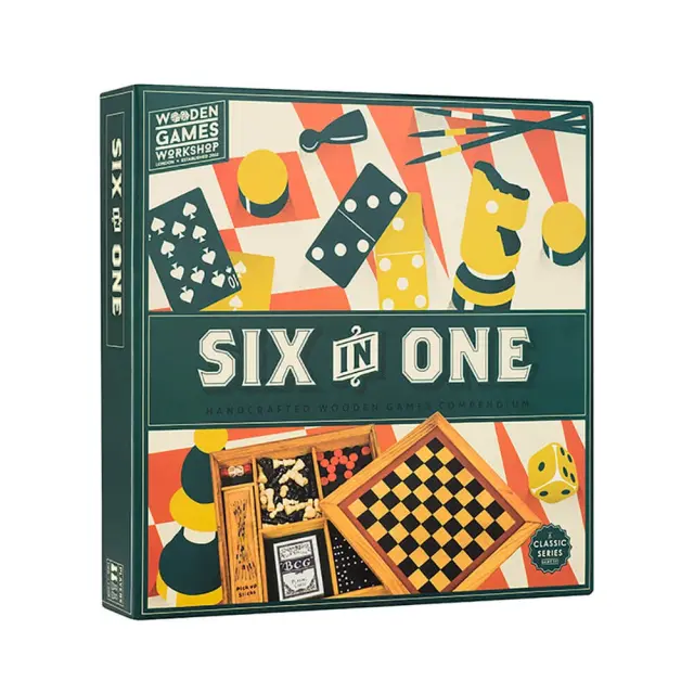 Professor Puzzle 6-σε-1 Επιτραπέζια Παιχνίδια / Six-in-One Wooden Games