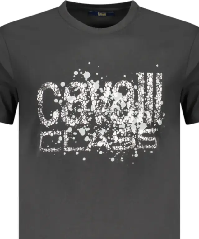 Cavalli Class - Ανδρική Μπλούζα T-Shirt Κοντομάνικη Regular Fit TXT60DJD060-05051 Μαύρο 2