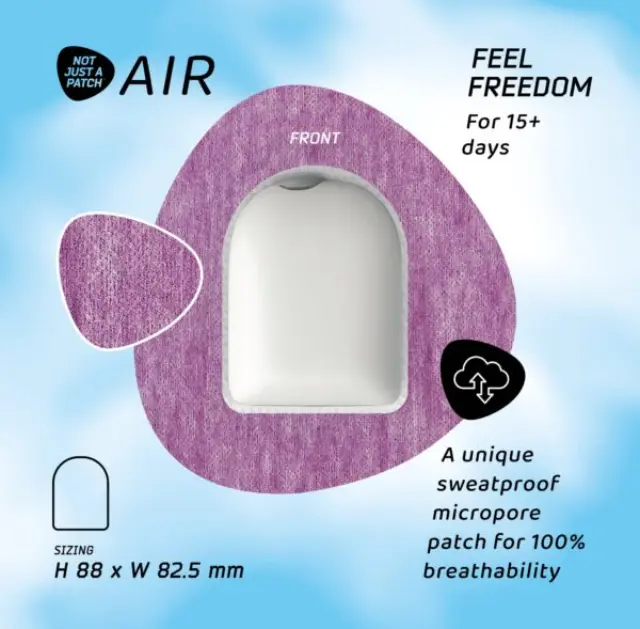 Not Just a Patch Air Cutout Αδιάβροχο Αυτοκόλλητο για Omnipod 20τμχ – Διάφορα Χρώματα 2