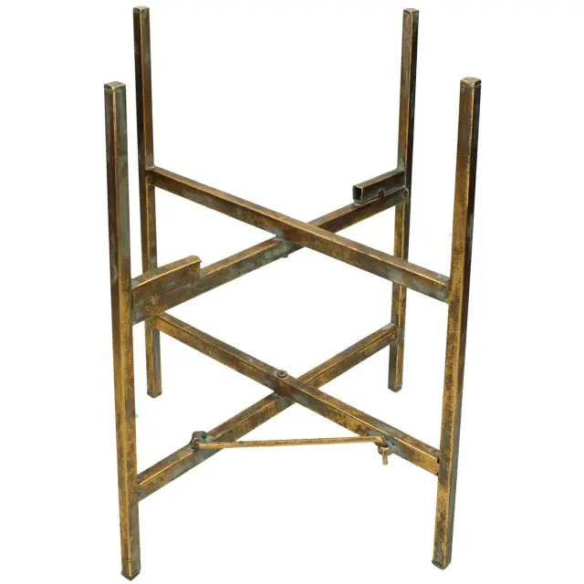 Κασπώ Χρυσό Μέταλλο 43x43x48.5cm Σετ 2Τμχ 3