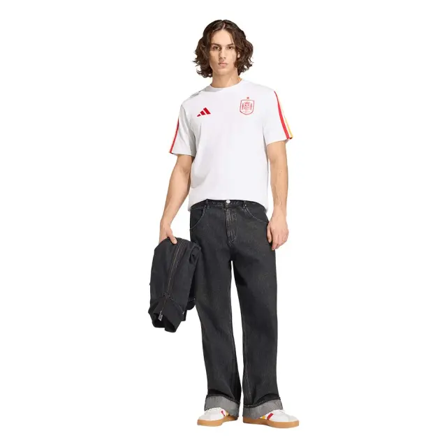 adidas Sportswear Men's Football Spain Federation DNA Tee Άσπρο KD4224 (adidas Sportswear) - Medium 3