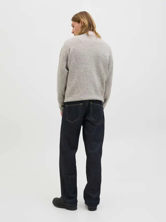JJESOHO OLLIE KNIT CREW NECK SN Light Grey Melange - XXL 2