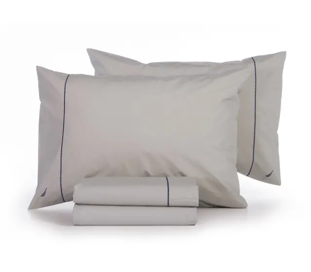 Nef-Nef Homeware Σεντόνι Nautica Wave Solid Σετ King Size 280x270 Linen