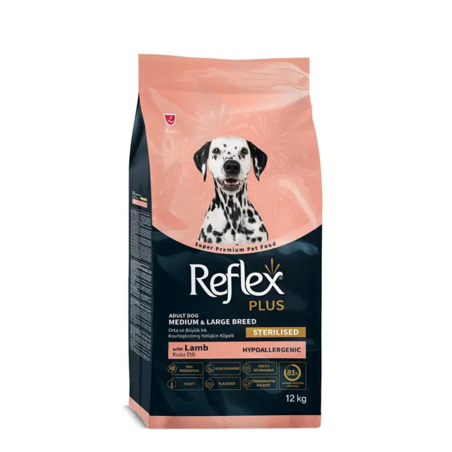 Reflex Plus Medium/Large Light & Sterilised Adult Lamb 12kg