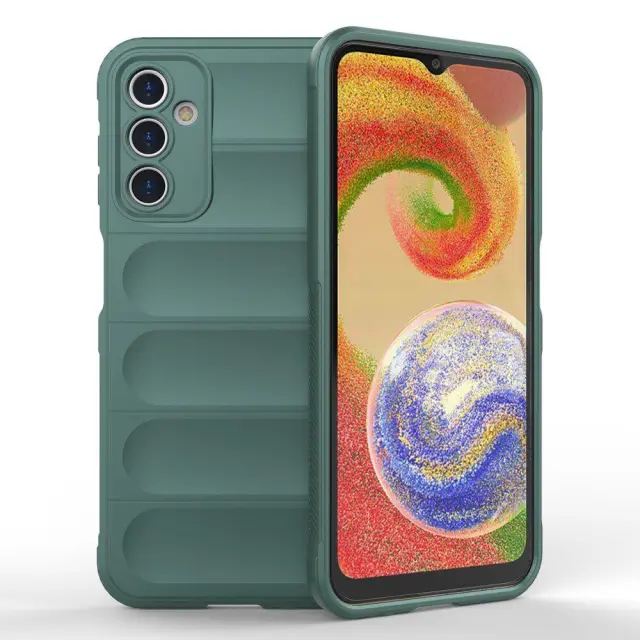Θήκη Σιλικόνης Rugged Anti Scratch για Samsung Galaxy A14 5G/ 4G Green OEM