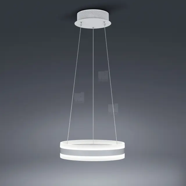LIV Κρεμαστή Λάμπα Οροφής LED Ματ Λευκή 400mm - Απευθείας/Έμμεσο Φως Άσπρο 2