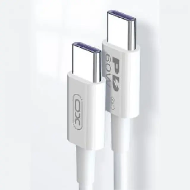 Καλώδιο USB High-Speed Τype-C αρσ. - USB Type-C αρσ. 60W, 1.00m σε λευκό χρώμα 2