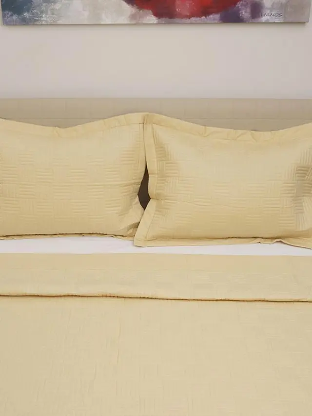 Κουβερλί Percale κεντητό Yellow Υπέρδιπλο (220x240) Sunshine 3