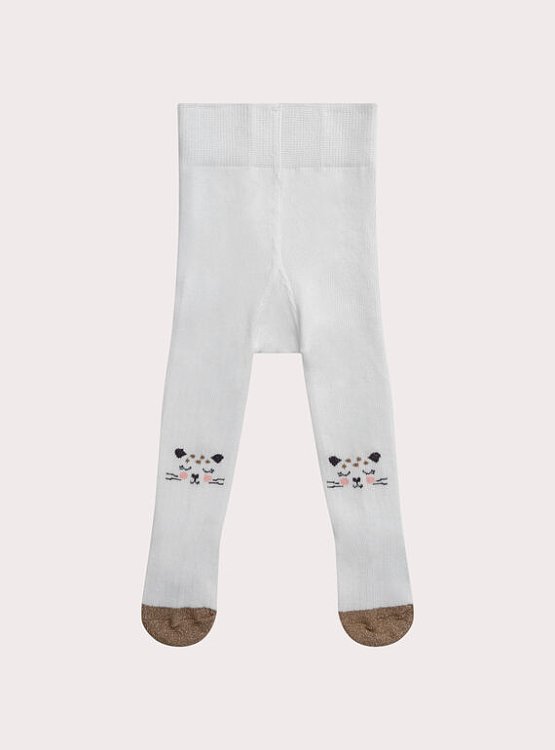 Βρεφικό Καλσόν για Κορίτσια Soft Leopard ΛΕΥΚΟ - Νο. 21-22
