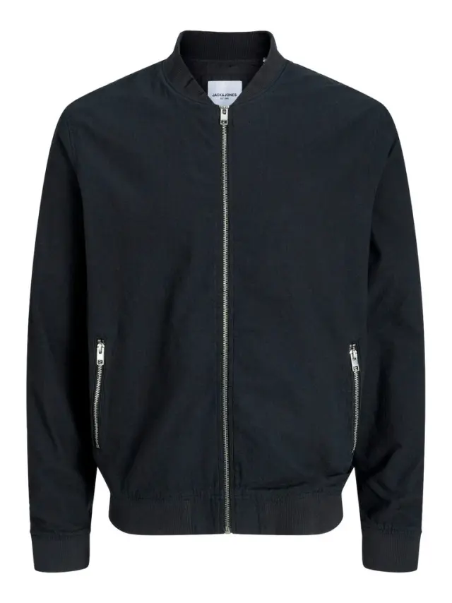 JJESUMMER LINEN BOMBER SN black
