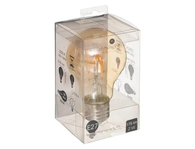 Λάμπα LED Amber Straight A60 Atmosphera για ντουί E27 - 2W - Θερμό Λευκό 161700 2