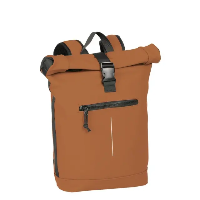 New Rebels Mart New York Roll-Top Backpack (L): Cognac