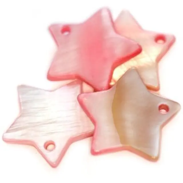Mother of Pearl Αστεράκι Pink 17mm - 10τεμ