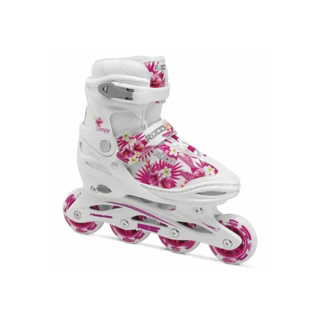 Roces Compy 9.0 Girl White/Pink/Violet - Ρυθμιζόμενου μεγέθους rollers για κορίτσια - 38-41