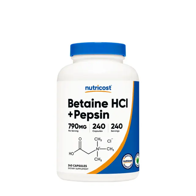 Nutricost Betaine HCI + Pepsin Capsules