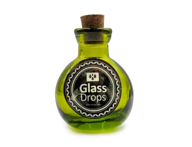 Διακοσμητικό Μπουκάλι με πώμα Glass Drops Βοlas (5321DB750) Aπό 100% ανακυκλωμένο γυαλί, Xωρητικότητας 125ml, Διαστάσεων Ø 7 x Υ 10 cm, Green 5321DB750 3