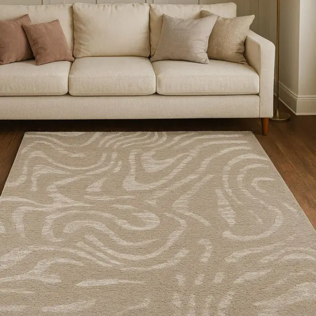 Beauty Home Διάδρομος με το μέτρο Puffy Art 9656 66cm Μπεζ 3