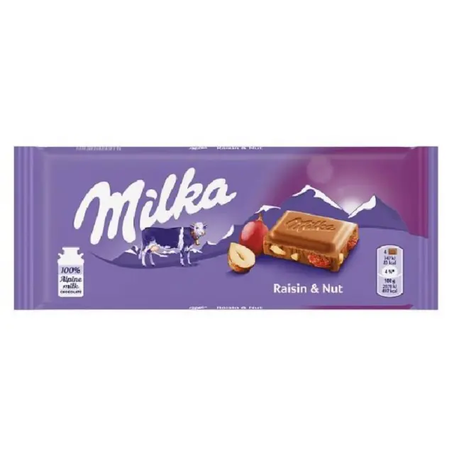 Milka Σοκολάτα Raisins & Hazelnuts 100 gr