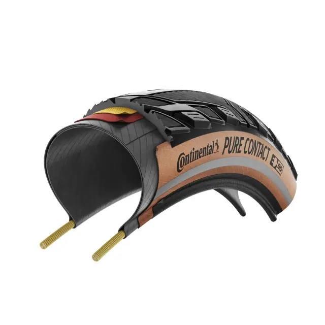ΕΛΑΣΤΙΚΟ CONTINENTAL PURE CONTACT 27.5x2.20 REFLEX ΜΑΥΡΟ-ΚΑΦΕ ΔΙΠΛΩΤΟ 3