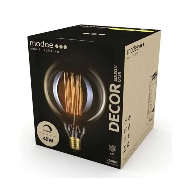 Modee Λάμπα Edison Vintage Bronze G125 40W 2