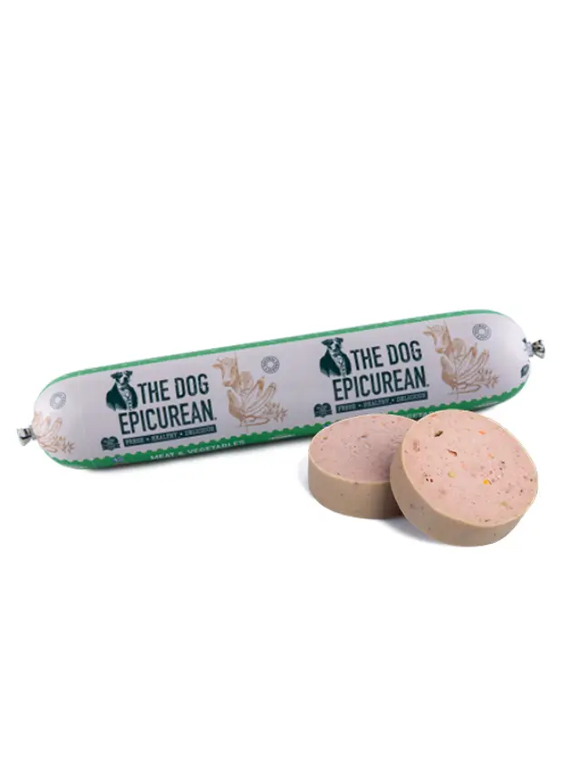 Doca Epicurian Σαλάμι Για Σκύλους Κρέας Με Λαχανικά 800gr Μονόχρωμο