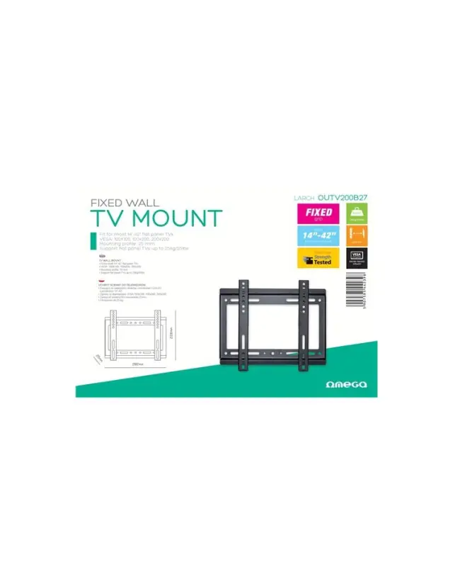 OMEGA TV BRACKET MAX VESA 200 FIXED FICUS 3