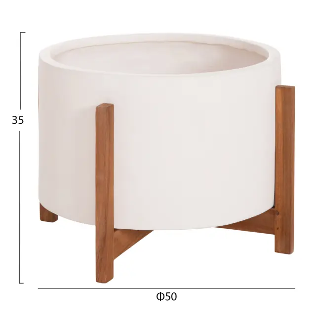 ΓΛΑΣΤΡΑ ΕΣΩΤ.ΧΩΡΟΥ FB94682.02L FIBER CEMENT ΛΕΥΚΟ-TEAK ΒΑΣΗ Φ50x35Υεκ 2