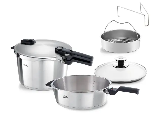 Σετ Χύτρες Ταχύτητας Fissler Premium Vitaquick με καλάθι ατμού, διάμετρο 26cm και χωρητικότητες 4lt/8lt - 2 τεμάχια 2