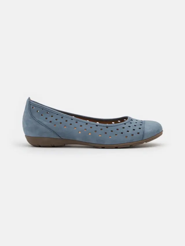 Gabor Μπαλαρίνες Γυναικείο δέρμα Nubuck Μπλέ GAB/64169 10-JEANS 3