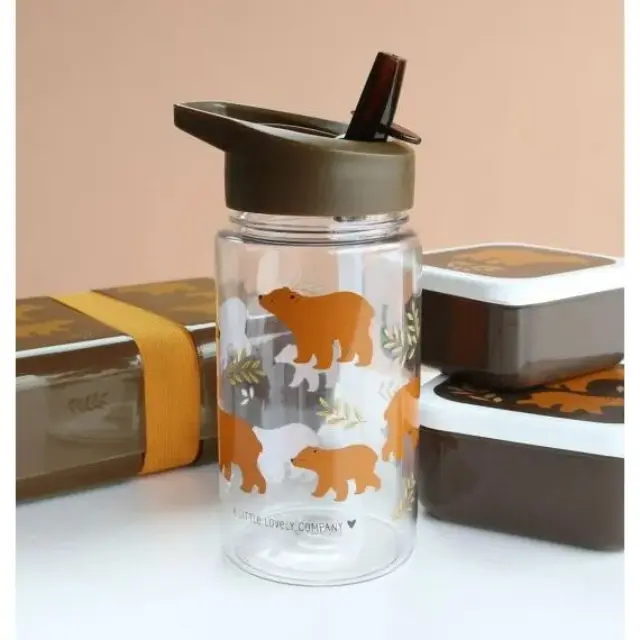 A Little Lovely Company Παγούρι με καλαμάκι 450ml: Bear 2