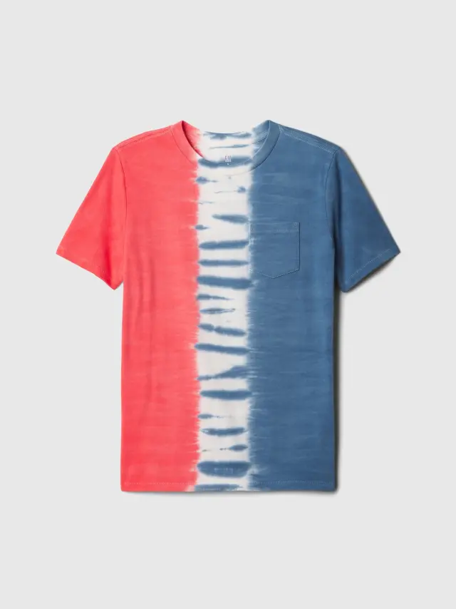 Μπλε Παιδική 100% Οργανικό Βαμβάκι Pocket Μπλούζα cross dye navy - XL